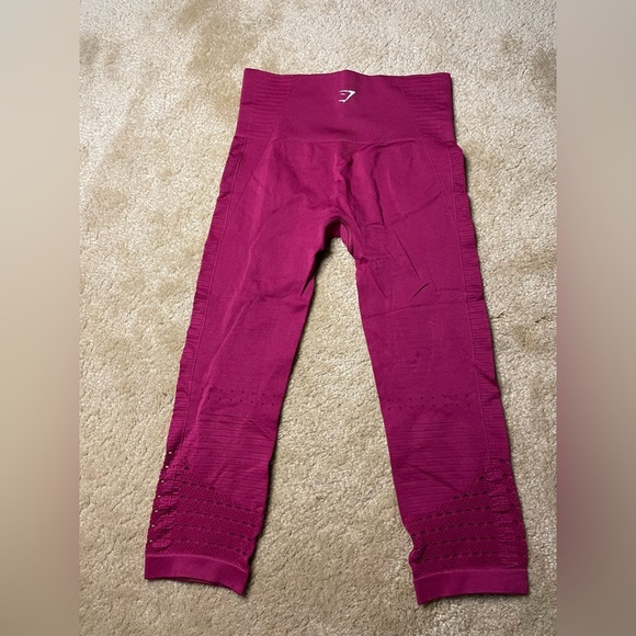 Gymshark Red 3/4 Length Leggings - Picture 4 of 4